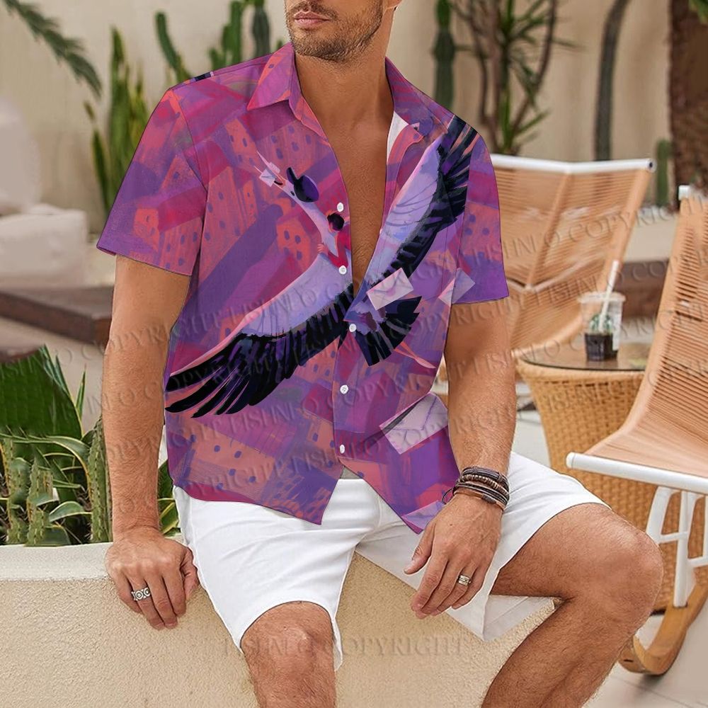 Giant Bird With Mail Man Hawaiian Shirt