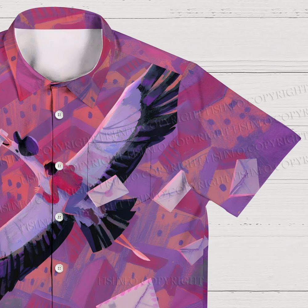 Giant Bird With Mail Man Hawaiian Shirt