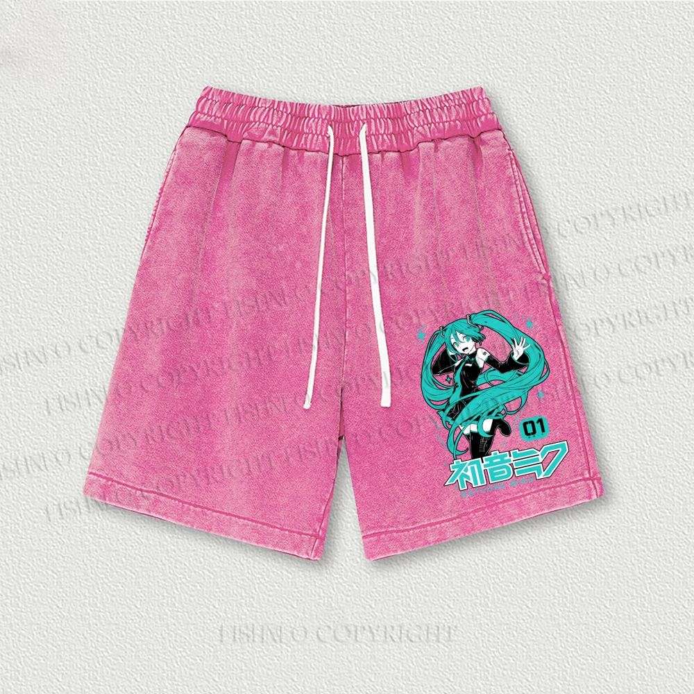 Hatsune Miku Washed Vintage Shorts