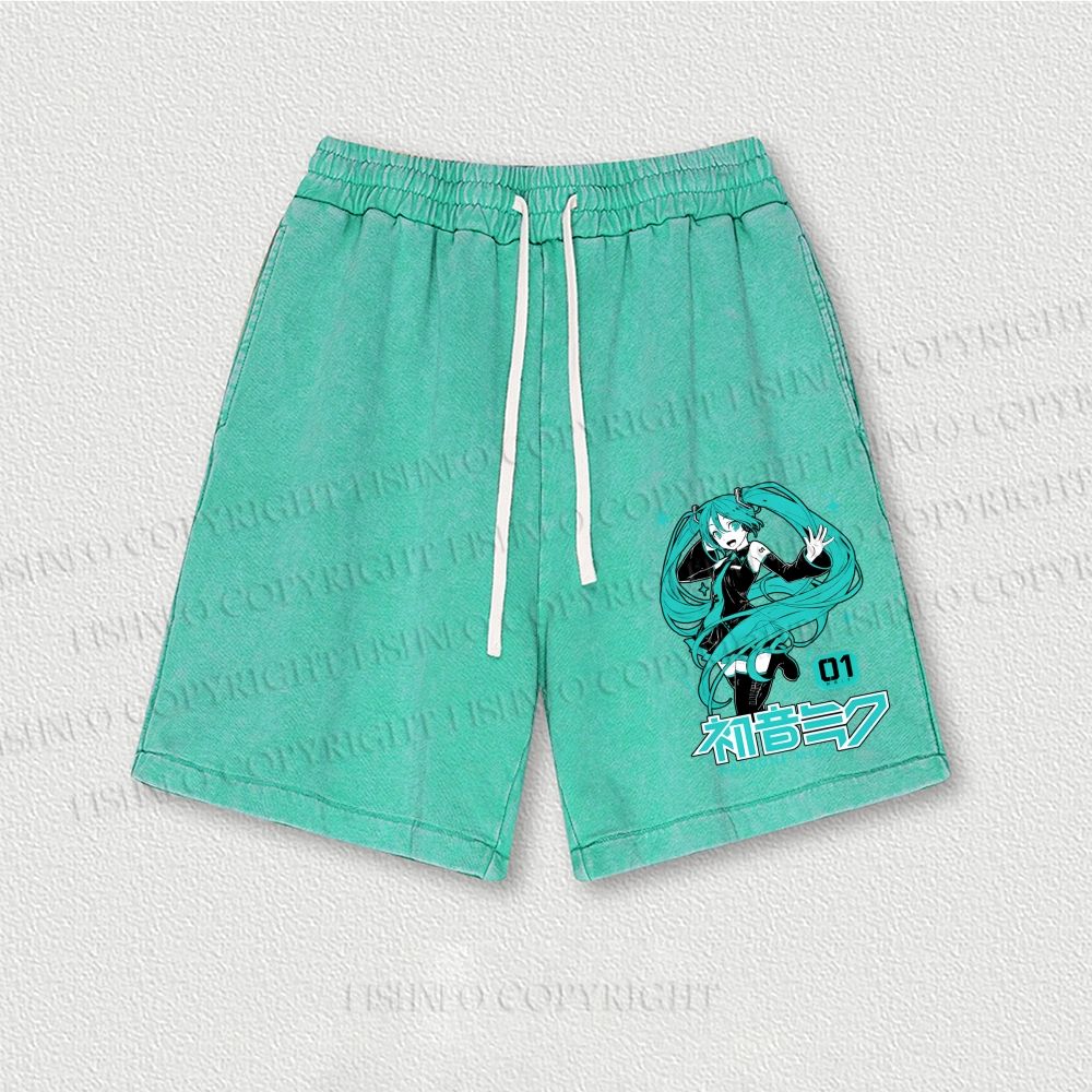 Hatsune Miku Washed Vintage Shorts