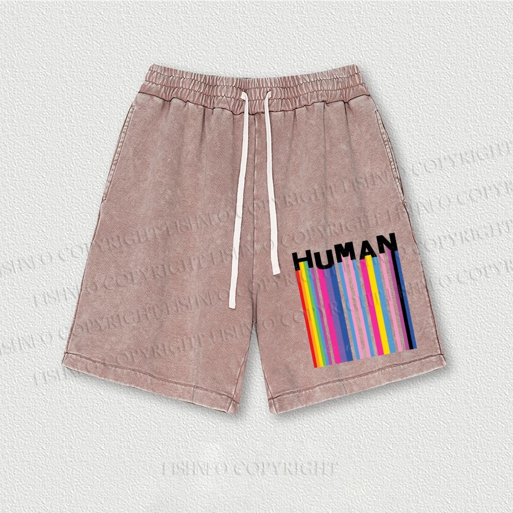 Pride Human Washed Vintage Shorts