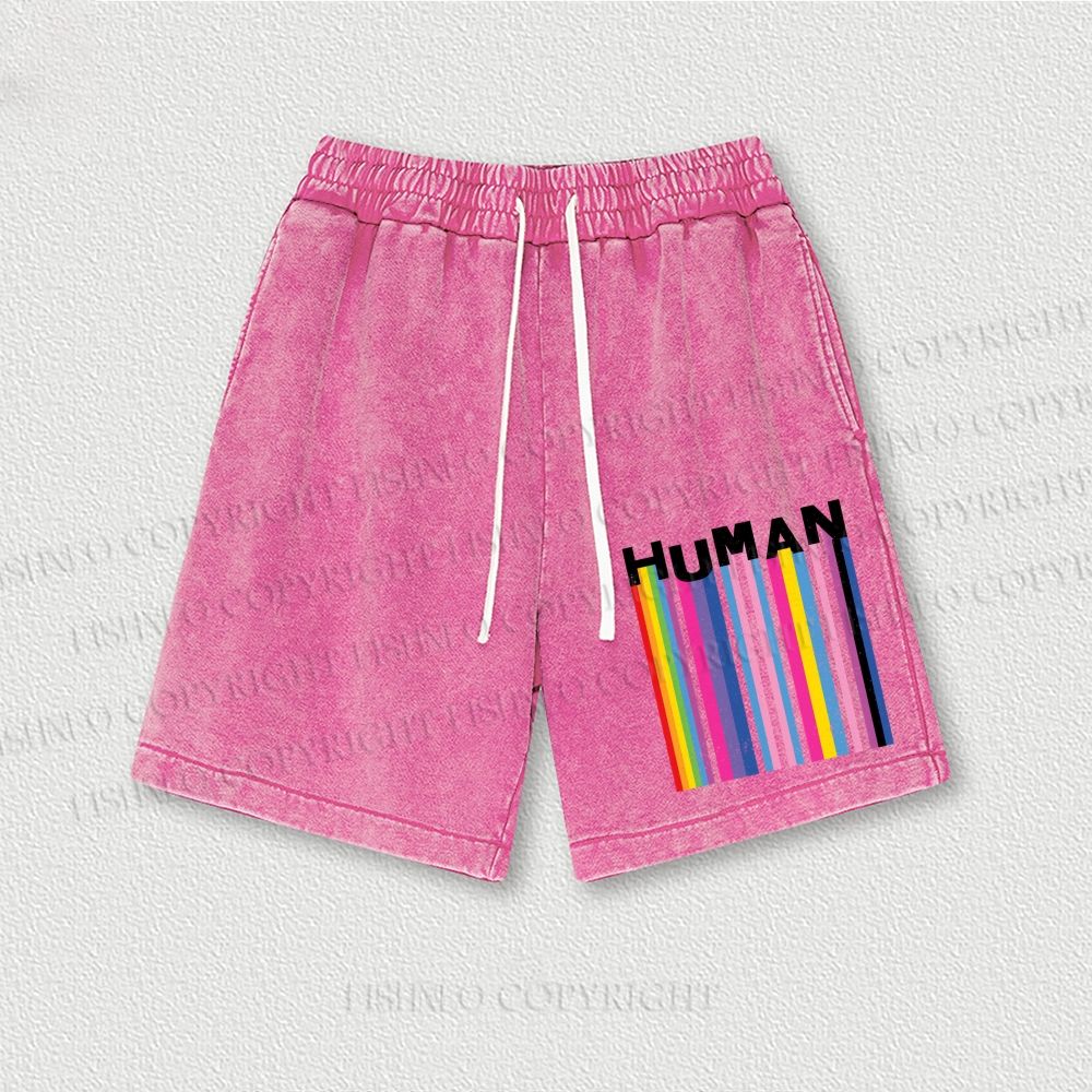 Pride Human Washed Vintage Shorts