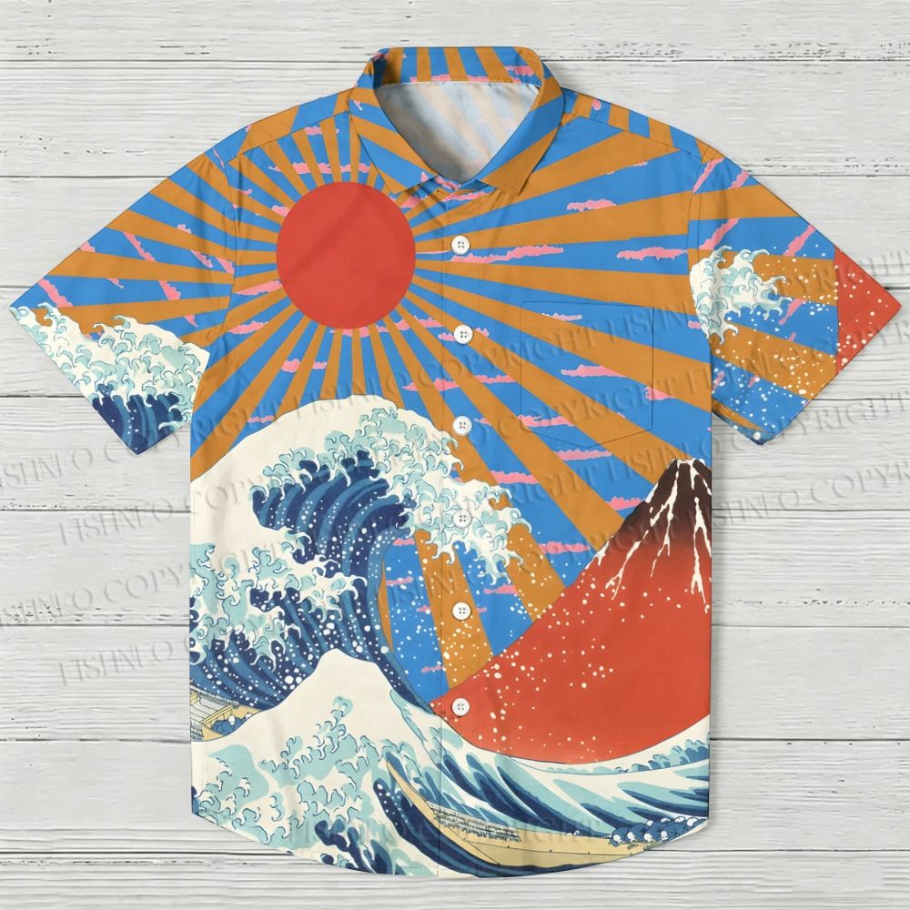 The Great Wave off Kanagawa Hawaiian Shirt