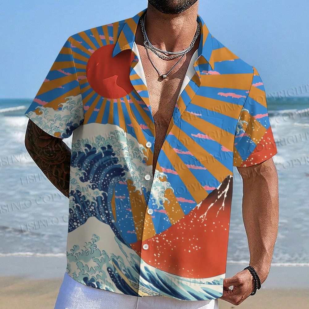The Great Wave off Kanagawa Hawaiian Shirt