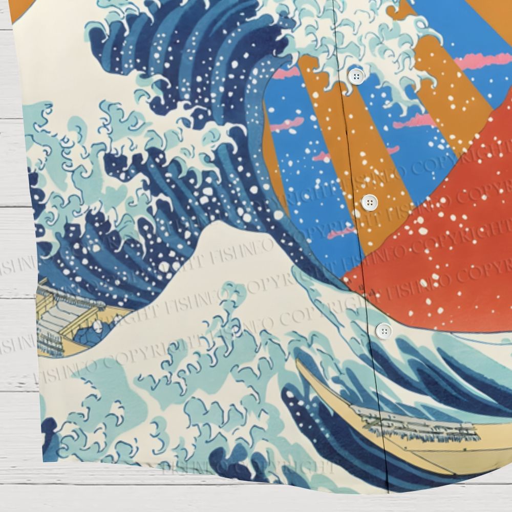 The Great Wave off Kanagawa Hawaiian Shirt