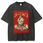Eating Ramen Ultraman Washed T-Shirt
