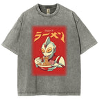 Eating Ramen Ultraman Washed T-Shirt