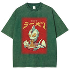 Eating Ramen Ultraman Washed T-Shirt