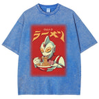 Eating Ramen Ultraman Washed T-Shirt