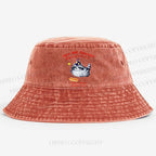 Raccoon Wizard You Are Enough Printed Washed Bucket Hat