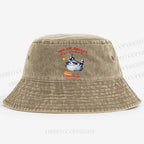 Raccoon Wizard You Are Enough Printed Washed Bucket Hat