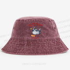 Raccoon Wizard You Are Enough Printed Washed Bucket Hat