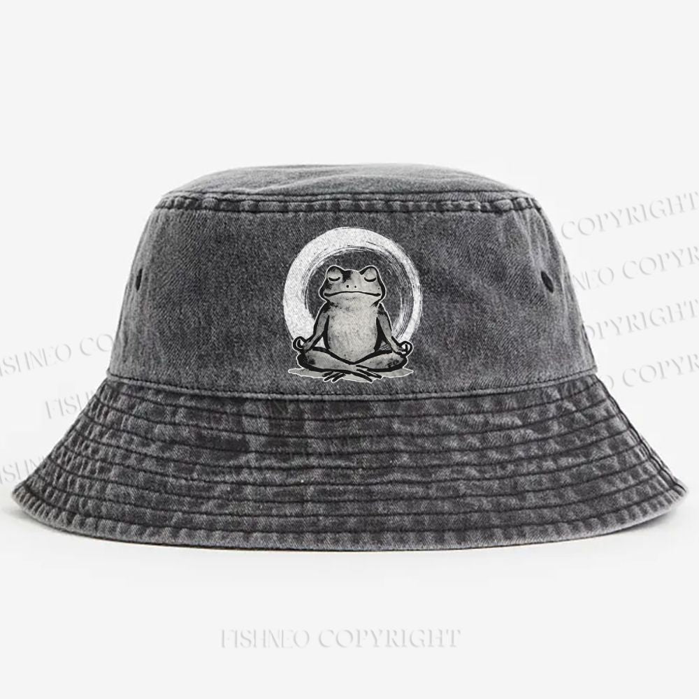 Zen Frog Japan Washed Bucket Hat