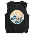 The Great Wave off Scarif Vintage Distressed Washed Tank Top