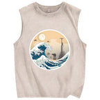 The Great Wave off Scarif Vintage Distressed Washed Tank Top