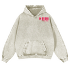 In Sushi We Trust Vintage Washed Cotton Back Art Hoodie