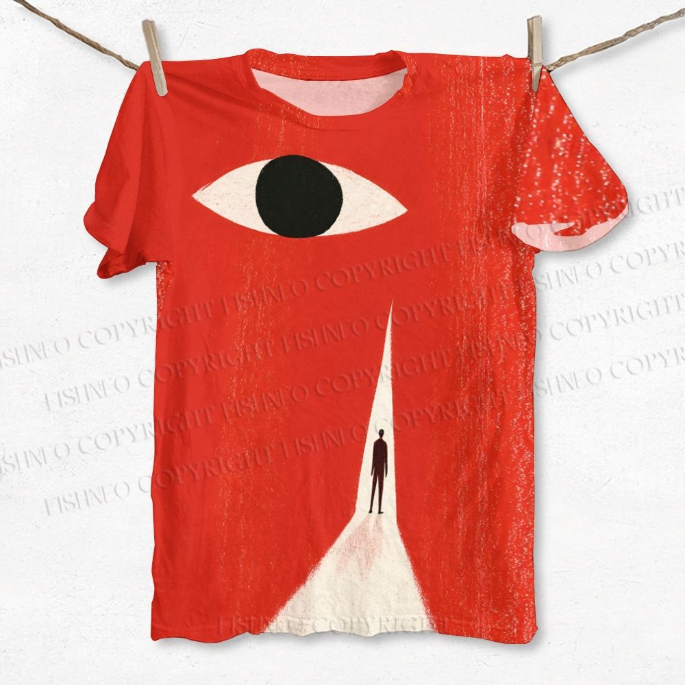 Unisex Giant Eye Printed Classic T-shirt