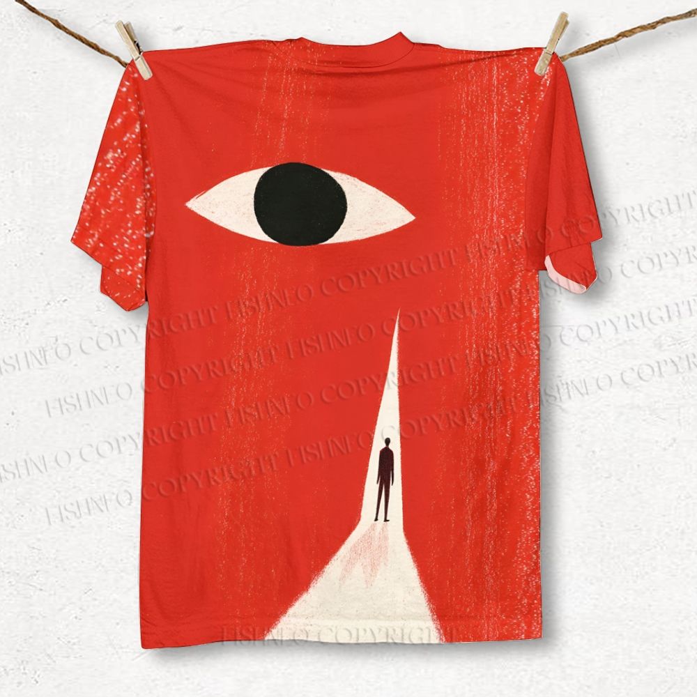 Unisex Giant Eye Printed Classic T-shirt