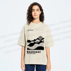 Unisex Bauhaus Sunrise Printed Washed Tee