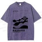 Unisex Bauhaus Sunrise Printed Washed Tee