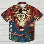 Tiger And Samurai Hawaiian Shirt