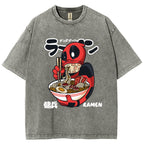 Ramen Hero Vintage Wash Japanese Design T-Shirt