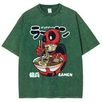 Ramen Hero Vintage Wash Japanese Design T-Shirt