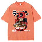 Ramen Hero Vintage Wash Japanese Design T-Shirt