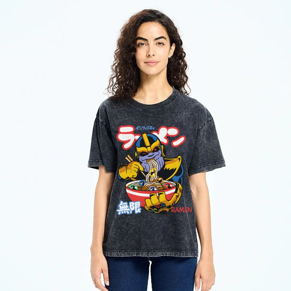 Ramen Hero Vintage Wash Japanese Design T-Shirt