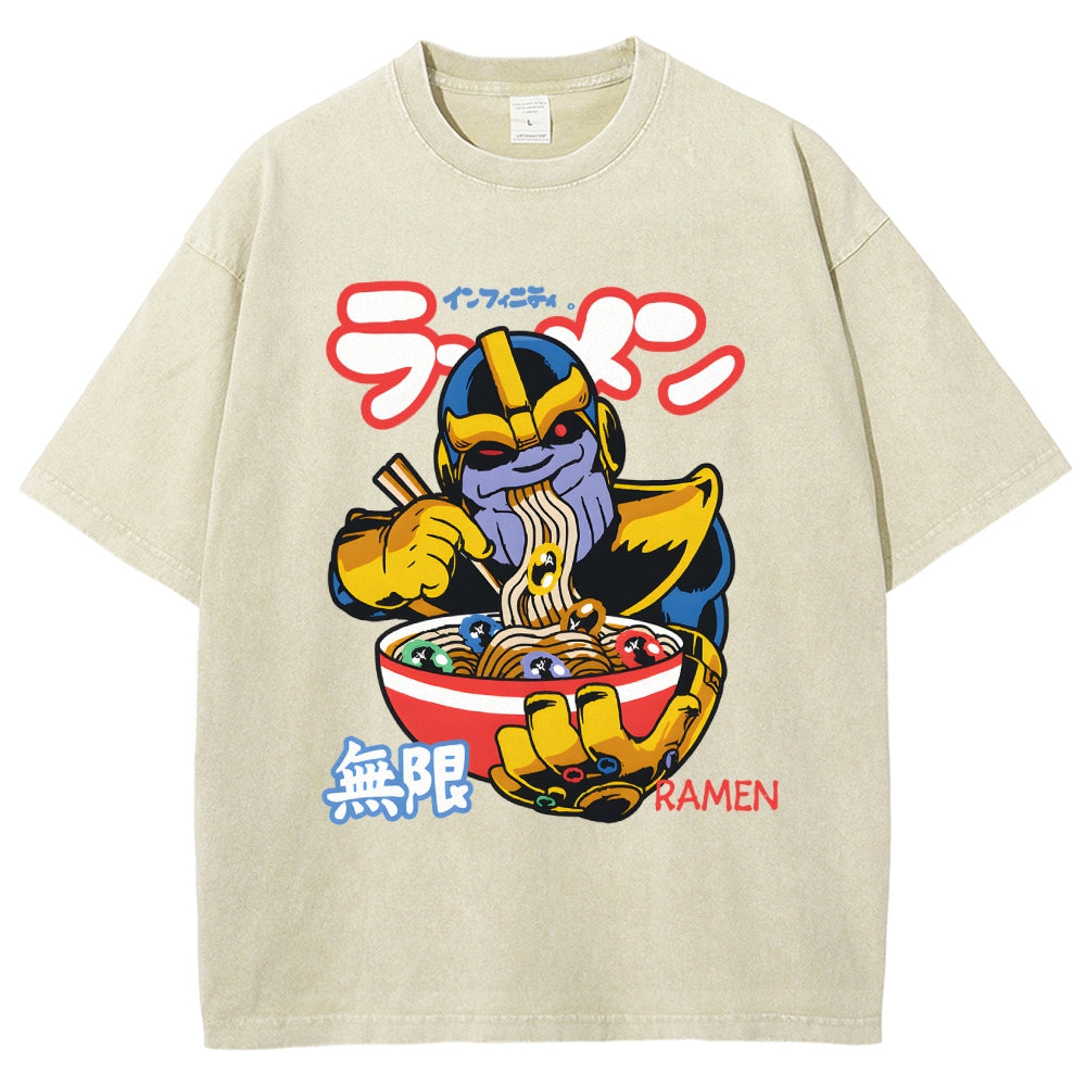 Ramen Hero Vintage Wash Japanese Design T-Shirt