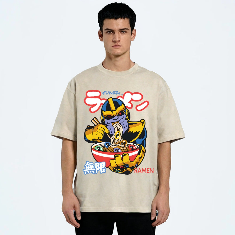 Ramen Hero Vintage Wash Japanese Design T-Shirt