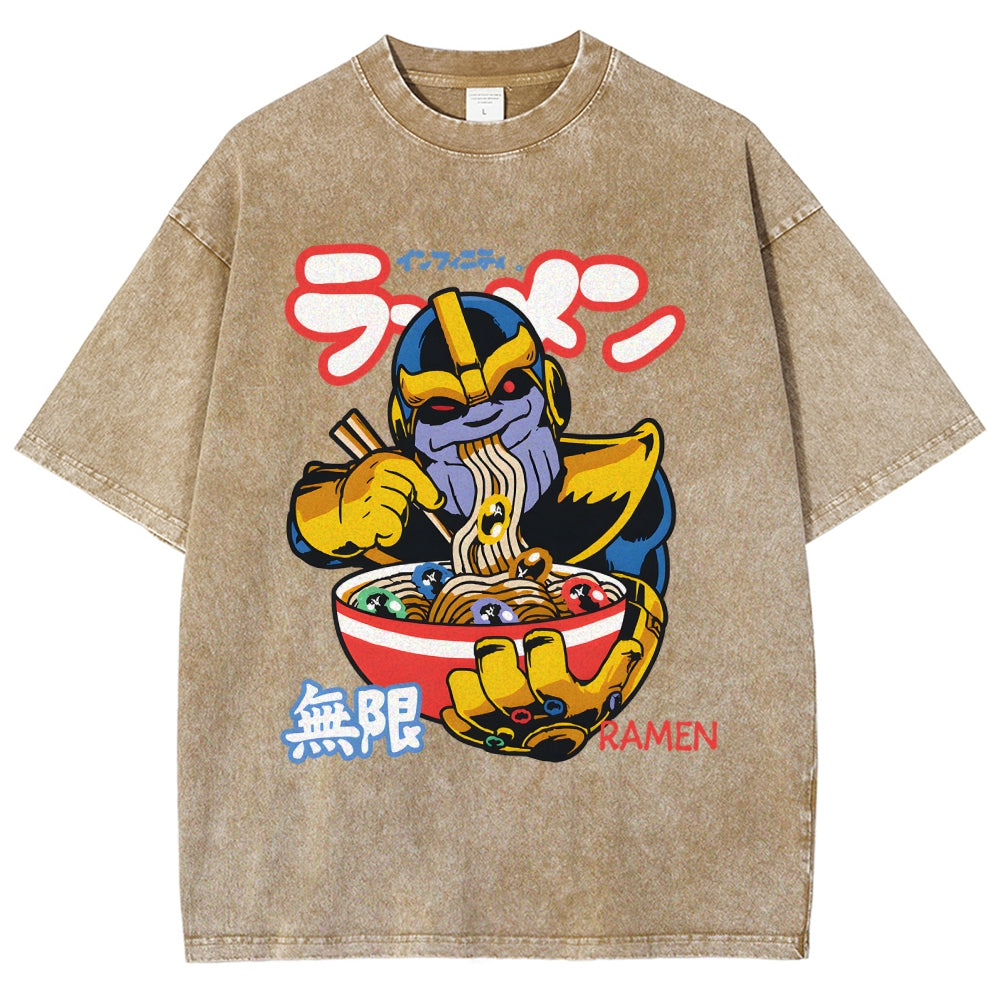 Ramen Hero Vintage Wash Japanese Design T-Shirt