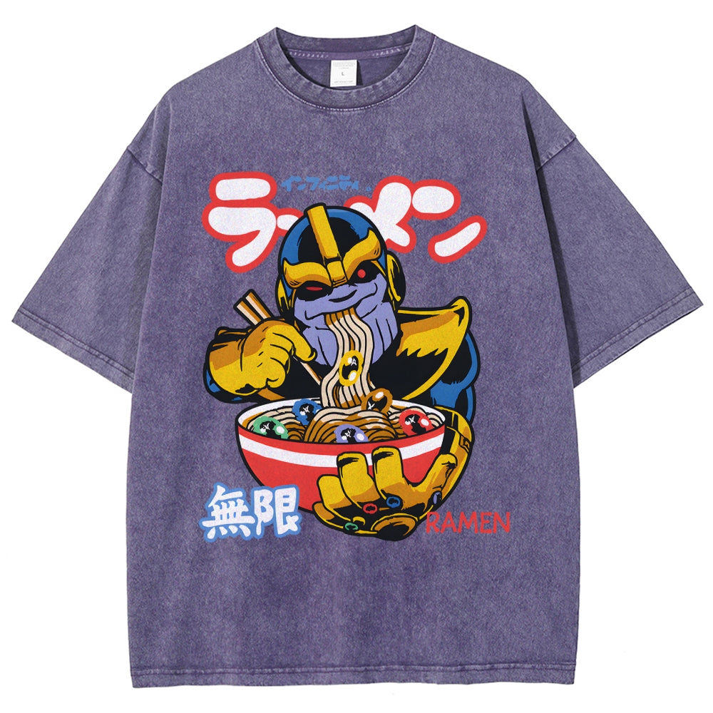 Ramen Hero Vintage Wash Japanese Design T-Shirt