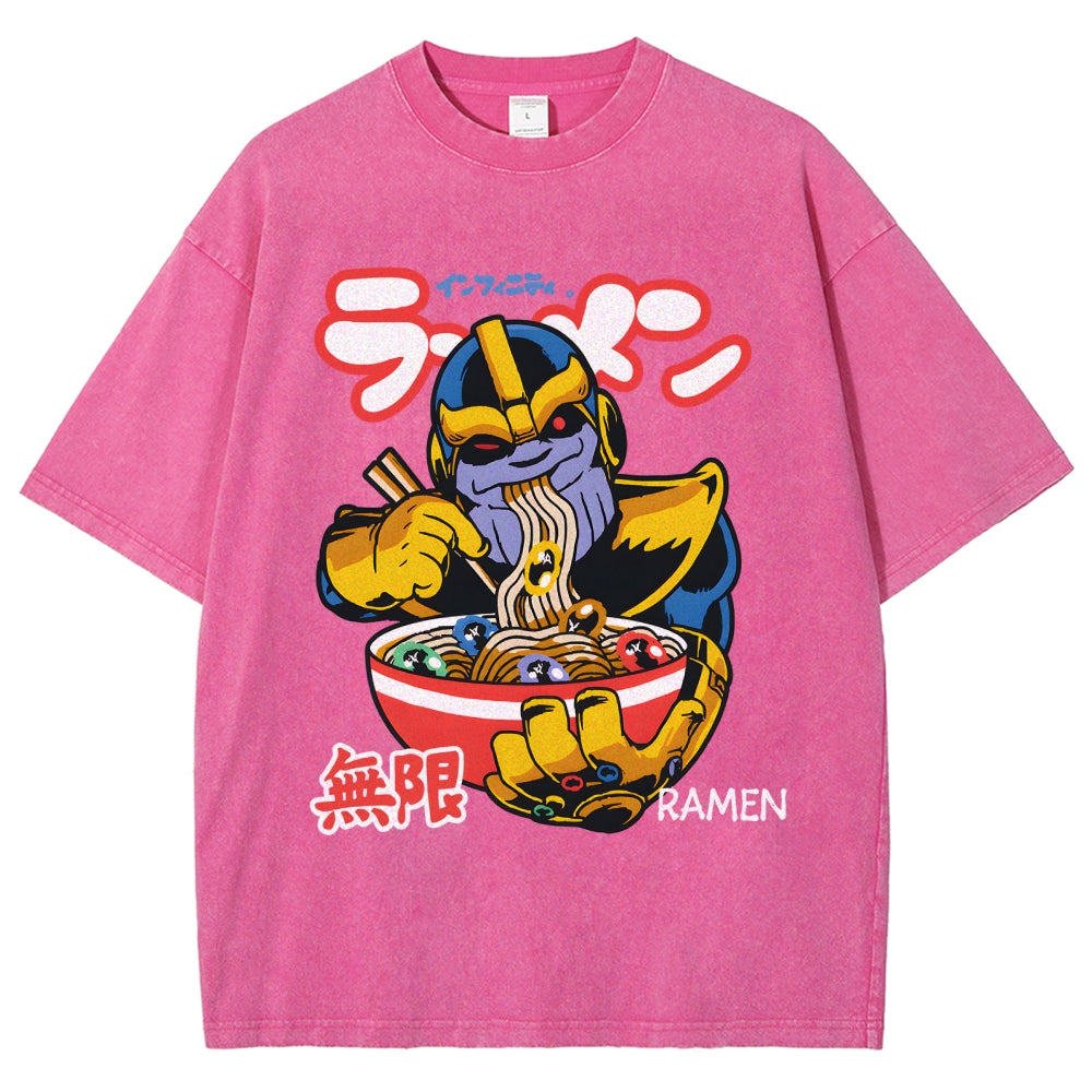 Ramen Hero Vintage Wash Japanese Design T-Shirt