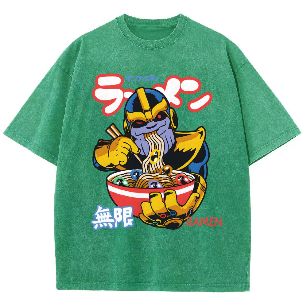 Ramen Hero Vintage Wash Japanese Design T-Shirt