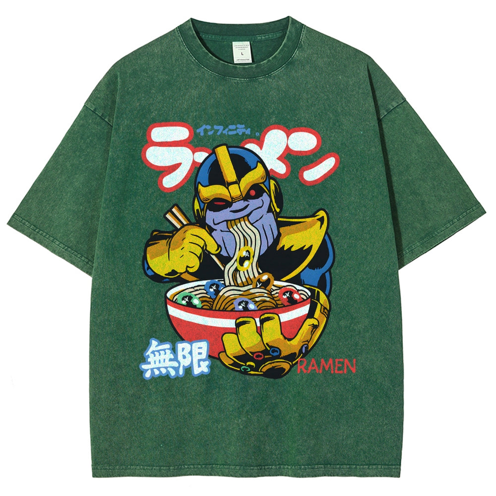 Ramen Hero Vintage Wash Japanese Design T-Shirt