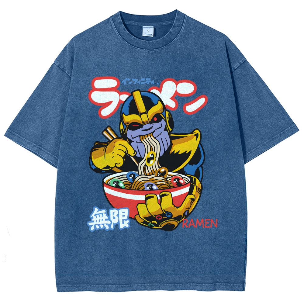 Ramen Hero Vintage Wash Japanese Design T-Shirt