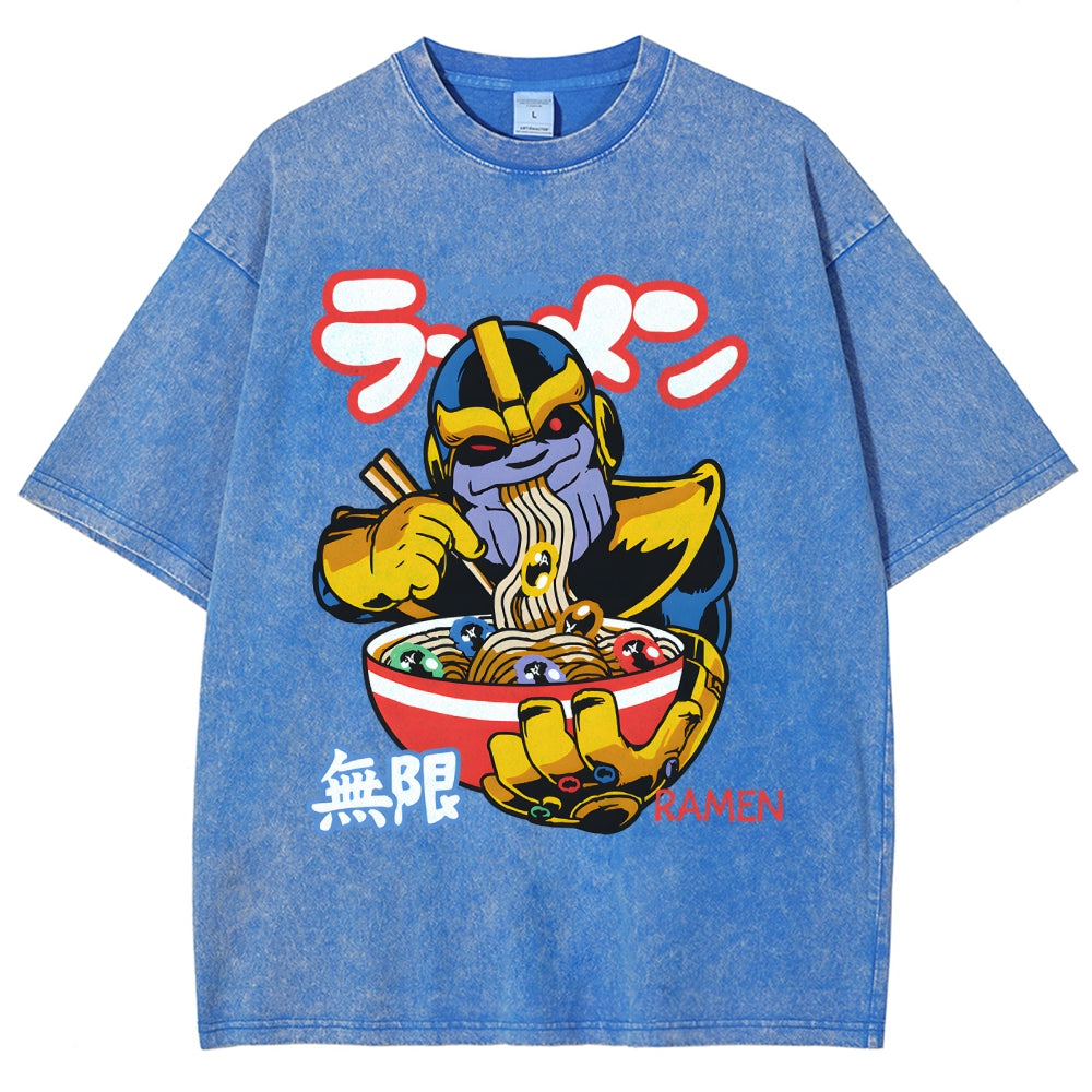 Ramen Hero Vintage Wash Japanese Design T-Shirt