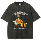 Unisex The Horrors Persist But So Do I Printed Washed Tee