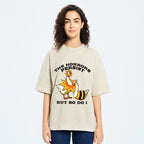 Unisex The Horrors Persist But So Do I Printed Washed Tee
