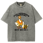 Unisex The Horrors Persist But So Do I Printed Washed Tee