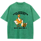 Unisex The Horrors Persist But So Do I Printed Washed Tee