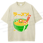 Unisex Super Ramen World Printed Washed Tee