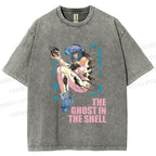 Unisex The Ghost in the Shell Printed Washed Tee