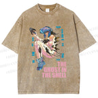 Unisex The Ghost in the Shell Printed Washed Tee