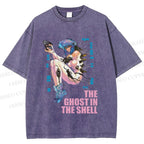 Unisex The Ghost in the Shell Printed Washed Tee