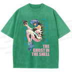 Unisex The Ghost in the Shell Printed Washed Tee