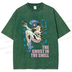 Unisex The Ghost in the Shell Printed Washed Tee