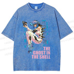 Unisex The Ghost in the Shell Printed Washed Tee