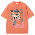 Unisex The Ghost in the Shell Printed Washed Tee